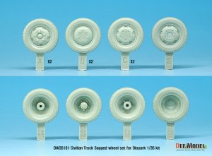 画像2: DEF.MODEL[DW35101]1/35 ダイオパーク ダンプカー用 自重変形タイヤ (2)