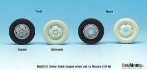 画像6: DEF.MODEL[DW35101]1/35 ダイオパーク ダンプカー用 自重変形タイヤ (6)