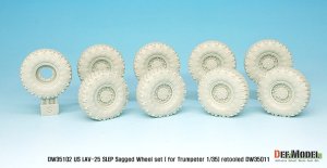 画像11: DEF.MODEL[DW35102]1/35 現用米 LAV-25 SLEP 自重変形タイヤ(トラペ用) (11)