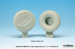 画像3: DEF.MODEL[DW35103]1/35 現用米 MATV RG-31 Mk.5 自重変形タイヤ(キネティック用) (3)