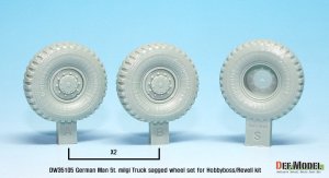 画像8: DEF.MODEL[DW35105]1/35 現用独 MAN 5tトラック 自重変形タイヤ(レベル,ホビーボス用) (8)