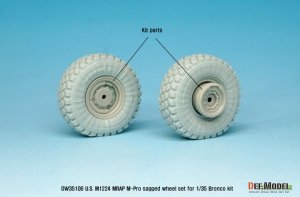 画像3: DEF.MODEL[DW35106]1/35 米 M1224 マックスプロ 自重変形タイヤ(ブロンコ用) (3)