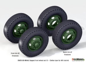 画像2: DEF.MODEL[DW35108]1/35 米 M54A2 カーゴ 自重変形 前輪(1)民生パターン(AFVクラブ用) (2)