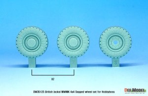 画像2: DEF.MODEL[DW35125]1/35 現用 イギリス陸軍ジャッカル1高機動装甲車用自重タイヤセット(ホビーボス用) (2)