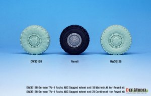 画像7: DEF.MODEL[DW35129]1/35 現用 ドイツ連邦軍TPz-1フックス装甲車用自重変形タイヤセット2ドイツ製仕様(レベル用) (7)