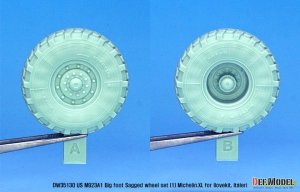 画像5: DEF.MODEL[DW35130]1/35 現用 アメリカ陸軍軍用貨物トラックM923A1ビックフッド用自重変形タイヤセット(アイラブキット/イタレリ用) (5)