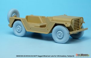 画像3: DEF.MODEL[DW35138]1/35 アメリカ陸軍M151A1/A2用自重変形ホイールセットフロントサスアーム付(タミヤ/アカデミー用) (3)