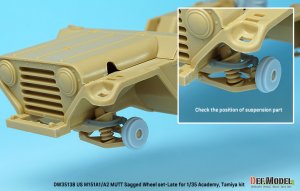 画像7: DEF.MODEL[DW35138]1/35 アメリカ陸軍M151A1/A2用自重変形ホイールセットフロントサスアーム付(タミヤ/アカデミー用) (7)