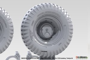 画像9: DEF.MODEL[DW35138]1/35 アメリカ陸軍M151A1/A2用自重変形ホイールセットフロントサスアーム付(タミヤ/アカデミー用) (9)