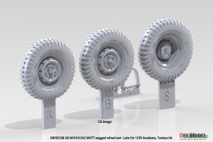 画像10: DEF.MODEL[DW35138]1/35 アメリカ陸軍M151A1/A2用自重変形ホイールセットフロントサスアーム付(タミヤ/アカデミー用) (10)
