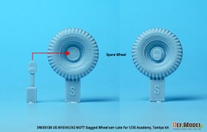 画像14: DEF.MODEL[DW35138]1/35 アメリカ陸軍M151A1/A2用自重変形ホイールセットフロントサスアーム付(タミヤ/アカデミー用) (14)