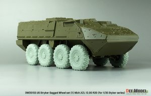 画像11: DEF.MODEL[DW35155]1/35 現用 アメリカ陸軍 M1126ストライカー 自重変形タイヤセット＃1 XMLタイプ(ストライカー装甲車シリーズ用) (11)