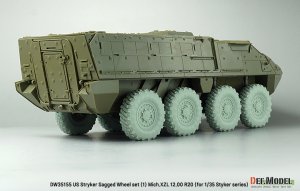 画像13: DEF.MODEL[DW35155]1/35 現用 アメリカ陸軍 M1126ストライカー 自重変形タイヤセット＃1 XMLタイプ(ストライカー装甲車シリーズ用) (13)