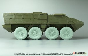 画像12: DEF.MODEL[DW35156]1/35 現用 アメリカ陸軍 M1126ストライカー 自重変形タイヤセット＃2 XZLタイプ(ストライカー装甲車シリーズ用) (12)