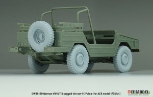 画像11: DEF.MODEL[DW35169]1/35 現用 ドイツ VWイルティス四輪駆動小型軍用車(Type183)用 自重変形タイヤセット＃1 フルダタイプ(ACE用) (11)