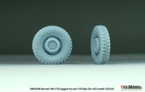 画像4: DEF.MODEL[DW35169]1/35 現用 ドイツ VWイルティス四輪駆動小型軍用車(Type183)用 自重変形タイヤセット＃1 フルダタイプ(ACE用) (4)