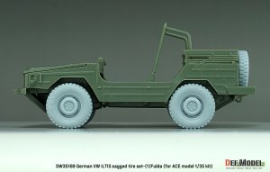 画像7: DEF.MODEL[DW35169]1/35 現用 ドイツ VWイルティス四輪駆動小型軍用車(Type183)用 自重変形タイヤセット＃1 フルダタイプ(ACE用) (7)