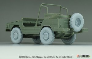 画像8: DEF.MODEL[DW35169]1/35 現用 ドイツ VWイルティス四輪駆動小型軍用車(Type183)用 自重変形タイヤセット＃1 フルダタイプ(ACE用) (8)