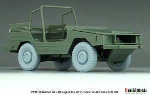 画像9: DEF.MODEL[DW35169]1/35 現用 ドイツ VWイルティス四輪駆動小型軍用車(Type183)用 自重変形タイヤセット＃1 フルダタイプ(ACE用) (9)