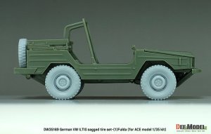 画像10: DEF.MODEL[DW35169]1/35 現用 ドイツ VWイルティス四輪駆動小型軍用車(Type183)用 自重変形タイヤセット＃1 フルダタイプ(ACE用) (10)