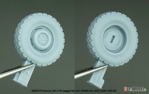 画像5: DEF.MODEL[DW35170]1/35 現用 ドイツ VWイルティス四輪駆動小型軍用車(Type183)用 自重変形タイヤセット＃1 G90タイプ(ACE用) (5)