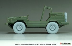 画像7: DEF.MODEL[DW35170]1/35 現用 ドイツ VWイルティス四輪駆動小型軍用車(Type183)用 自重変形タイヤセット＃1 G90タイプ(ACE用) (7)
