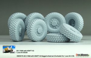 画像2: DEF.MODEL[DW35175]1/35 現用 アメリカ C-RAM w/HEMTT A3トラック用 自重変形タイヤセット(アイラブキット用) (2)
