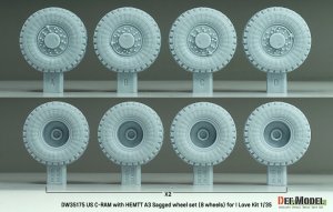 画像3: DEF.MODEL[DW35175]1/35 現用 アメリカ C-RAM w/HEMTT A3トラック用 自重変形タイヤセット(アイラブキット用) (3)