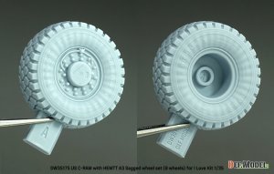 画像5: DEF.MODEL[DW35175]1/35 現用 アメリカ C-RAM w/HEMTT A3トラック用 自重変形タイヤセット(アイラブキット用) (5)