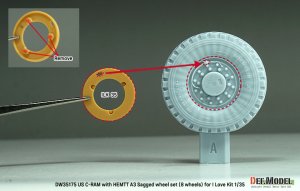 画像6: DEF.MODEL[DW35175]1/35 現用 アメリカ C-RAM w/HEMTT A3トラック用 自重変形タイヤセット(アイラブキット用) (6)