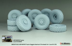 画像2: DEF.MODEL[DW35176]1/35 現用 アメリカ LVSR MKR16トラクター用 自重変形タイヤセット(アイラブキット用) (2)