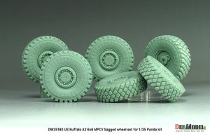 画像2: DEF.MODEL[DW35180]1/35 現用 アメリカ バッファローA2 6x6 MPCV 自重変形タイヤセット(パンダホビー用) (2)