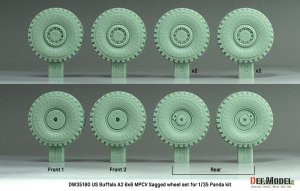 画像3: DEF.MODEL[DW35180]1/35 現用 アメリカ バッファローA2 6x6 MPCV 自重変形タイヤセット(パンダホビー用) (3)