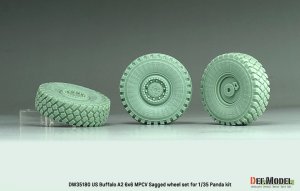 画像4: DEF.MODEL[DW35180]1/35 現用 アメリカ バッファローA2 6x6 MPCV 自重変形タイヤセット(パンダホビー用) (4)