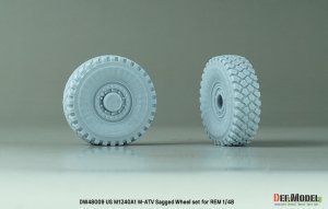 画像4: DEF.MODEL[DW48009]1/48 現用 アメリカ M1240A1 M-ATV MRAP用自重変形タイヤセット(ライフィールドモデル用) (4)