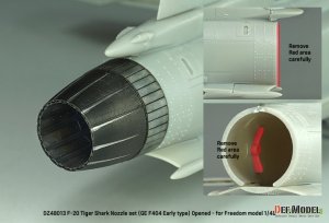 画像7: DEF.MODEL[DZ48013]1/48 現用 アメリカ F-20タイガーシャーク用GE F404初期型ノズルセット 開状態(フリーダムモデルキット用) (7)