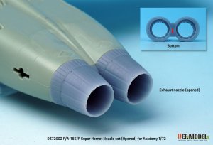 画像3: DEF.MODEL[DZ72002]1/72 現用 アメリカ海軍艦上戦闘機F/A-18E/F/Gスーパーホーネット用エキゾーストノズルセット オープン状態(アカデミー用) (3)