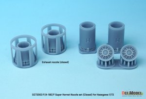 画像2: DEF.MODEL[DZ72003]1/72 現用 アメリカ海軍艦上戦闘機F/A-18E/F/Gスーパーホーネット用エキゾーストノズルセット クローズ状態(ハセガワ用) (2)