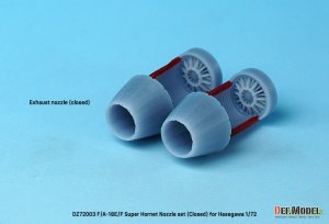 画像5: DEF.MODEL[DZ72003]1/72 現用 アメリカ海軍艦上戦闘機F/A-18E/F/Gスーパーホーネット用エキゾーストノズルセット クローズ状態(ハセガワ用) (5)