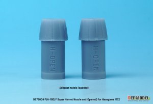 画像4: DEF.MODEL[DZ72004]1/72 現用 アメリカ海軍艦上戦闘機F/A-18E/F/Gスーパーホーネット用エキゾーストノズルセット オープン状態(ハセガワ用) (4)