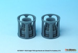 画像2: DEF.MODEL[DZ72005]1/72 現用 アメリカ/韓国空軍F-15E/Kイーグル用F100型エキゾーストノズルセット クローズ状態(アカデミー用) (2)