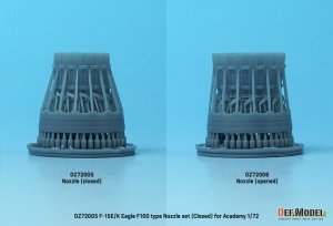 画像4: DEF.MODEL[DZ72006]1/72 現用 アメリカ/韓国空軍F-15E/Kイーグル用F100型エキゾーストノズルセット オープン状態(アカデミー用) (4)