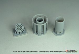 画像2: DEF.MODEL[DZ72012]1/72 現用 アメリカ F-20タイガーシャーク用GE F404初期型ノズルセット 閉状態(ハセガワ用) (2)