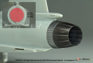 画像7: DEF.MODEL[DZ72013]1/72 現用 アメリカ F-20タイガーシャーク用GE F404初期型ノズルセット 開状態(ハセガワ用) (7)