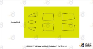 画像3: DEF.MODEL[JD14002]1/144 現用 アメリカ海軍艦上戦闘機F-14Aデカールセット ムービーコレクションNo.7「トップガン」1986(レベル/エース/アカデミー用) (3)