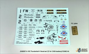 画像3: DEF.MODEL[JD48007]1/48 現用 アメリカ空軍 A-10Cデカールセット(2) 122FW/188FW(アカデミー用) (3)