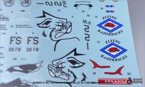 画像4: DEF.MODEL[JD48007]1/48 現用 アメリカ空軍 A-10Cデカールセット(2) 122FW/188FW(アカデミー用) (4)