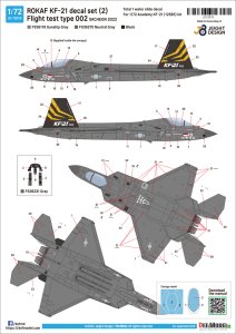 画像3: DEF.MODEL[JD72010]1/72 現用 韓国空軍 KF-21ボラメ用デカールセット＃2 試作002号機 サチョン基地2022(アカデミー用) (3)