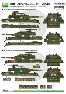 画像5: DEF.MODEL[DD35019]1/35 WWII アメリカ陸軍M18ヘルキャット用デカール1 第3軍第705戦車駆逐大隊 (5)