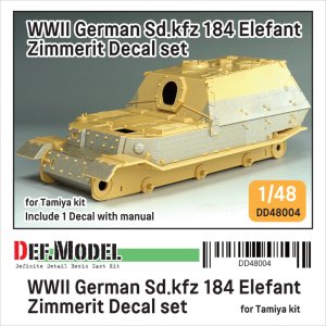 画像1: DEF.MODEL[DD48004]1/48 WWII ドイツ Sd.Kfz.184エレファント重駆逐戦車用 ツィンメリット・コーティング デカールセット(タミヤ用) (1)